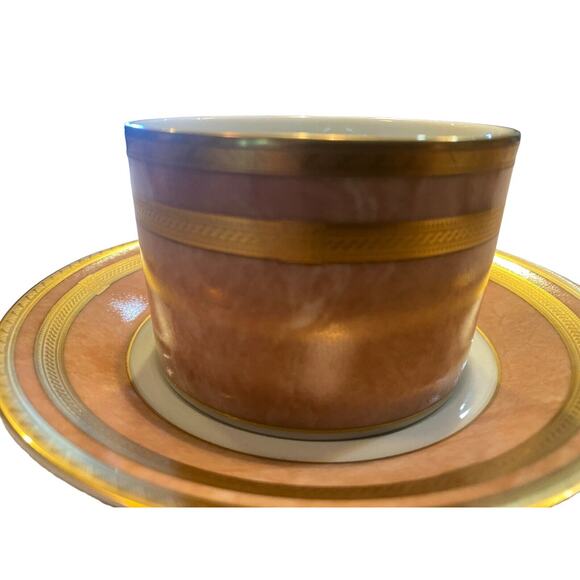 Mikasa Coral Florentine Setncup Saucer Gold Trim Japan Fine China Set Of two - Picture 3 of 13